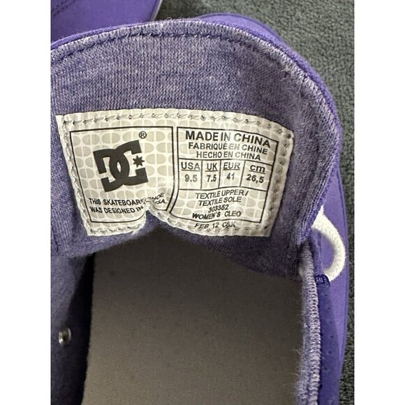 DC Women's Cleo Shoes Purple Size 9.5 Skate Canvas Sneakers - Picture 13 of 16